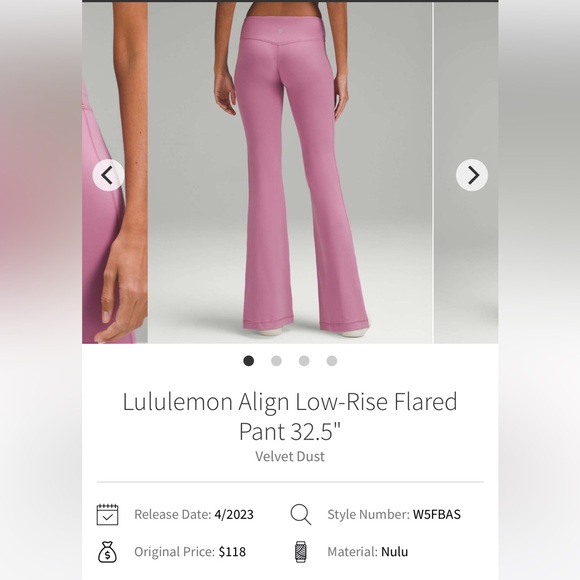 NWOT Lululemon Align Low-Rise Flared Pant 32.5” - Picture 5 of 5